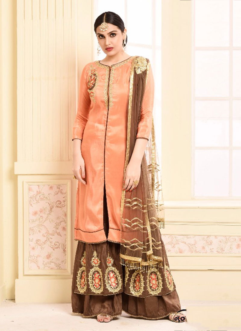 Adaa Jam Silk Cotton Designer Party Wear Wedding Embroidered Sharara Suit Collection 2953-2956